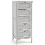 Комод узкий с 5-ю ящиками серый Silva Grey Chest of Drawers варинант исполнения - 2 | Loft Concept в Тюмени