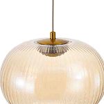 Подвесной светильник с янтарным рифленым стеклянным плафоном Ferm Living варинант исполнения - 4 | Loft Concept в Тюмени