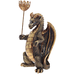 Подсвечник в виде дракона Dragon candlestick Green Brown варинант исполнения - 1 | Loft Concept в Тюмени