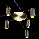 Потолочный светильник с 10-ю цилиндрическими плафонами цвета латунь TRIBES CHANDELIER варинант исполнения - 3 | Loft Concept в Тюмени