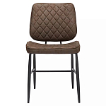 Стул с темно-коричневой обивкой из экокожи Benderson варинант исполнения - 1 | Loft Concept в Тюмени