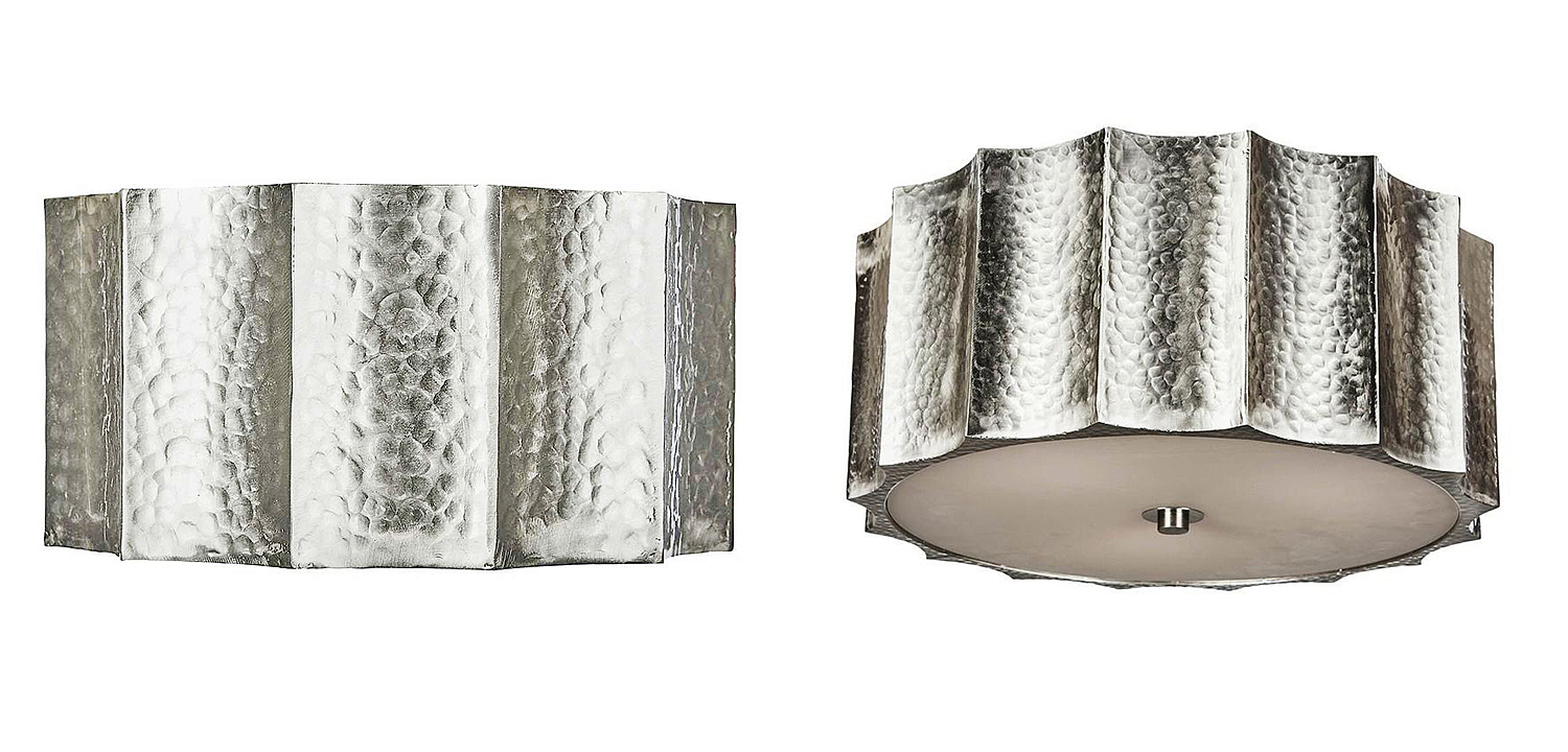 Потолочный светильник Grooved Nickel Drum Потолочный светильник Grooved Nickel Drum - Loft-Concept в Тюмени