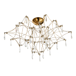 Потолочный светильник с тонкой металлической конструкцией цвета золото Quasar варинант исполнения - 2 | Loft Concept в Тюмени