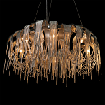 Люстра круглая подвесная с металлическими дугами и длинными цепочками 80 см Atlantis Chain варинант исполнения - 8 | Loft Concept в Тюмени