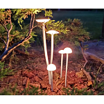 Уличный светильник с пятью матовыми плафонами в форме грибов на высоких изогнутых ножках Mushroom Shape варинант исполнения - 2 | Loft Concept в Тюмени