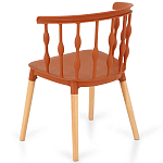 Пластиковый стул на ножках из массива бука Ferret Spiral Brown варинант исполнения - 8 | Loft Concept в Тюмени