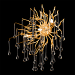 Бра с лучеобразным основанием и подвесками из прозрачного стекла в виде длинных капель Droplet Chandelier варинант исполнения - 6 | Loft Concept в Тюмени