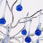 Люстра с синими стеклянными подвесками в форме капель FAIRYTREE Light варинант исполнения - 3 | Loft Concept в Тюмени