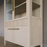 Витрина Primo со стеклянными фасадами и буфетом шпон Светлый дуб варинант исполнения - 6 | Loft Concept в Тюмени