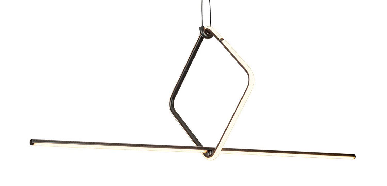 Подвесной светильник Square Line Black Led Lamp Подвесной светильник Square Line Black Led Lamp - Loft-Concept в Тюмени