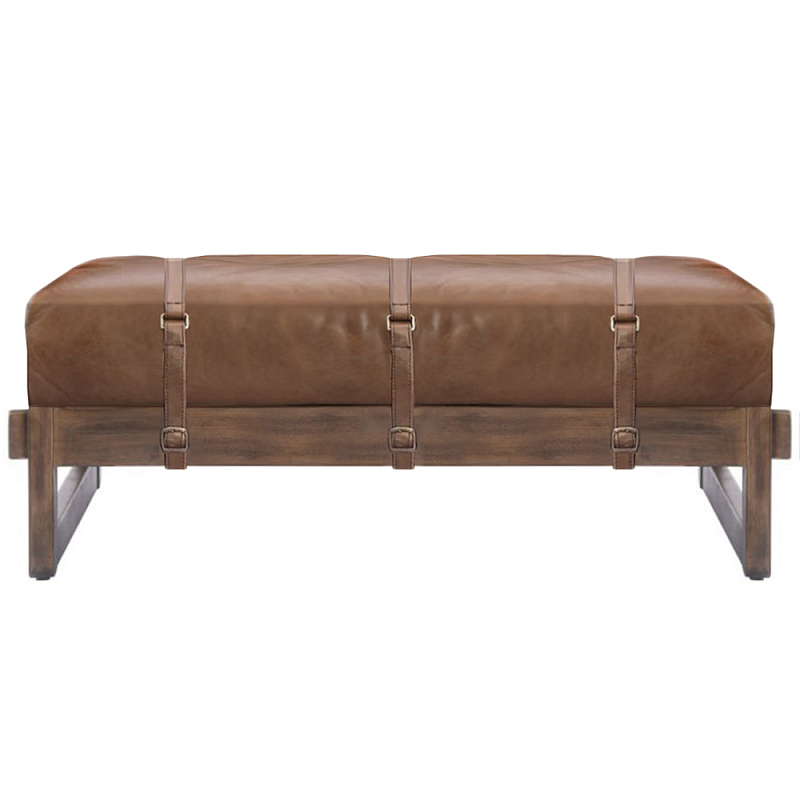 Банкетка Duncan винтажная коричневая кожа Коричневый винтаж в Тюмени | Loft Concept 