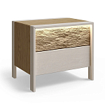 Тумба 2 ящика с подсветкой на рельефном фасаде Warm Industrial варинант исполнения - 8 | Loft Concept в Тюмени