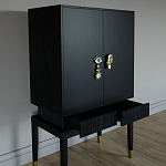 Кабинетный шкаф Elsa Dreams Black с 2-мя ящиками варинант исполнения - 2 | Loft Concept в Тюмени