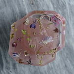 Шкатулка из эпоксидной смолы с цветами розовая Epoxy Resin Square Box Pink варинант исполнения - 6 | Loft Concept в Тюмени