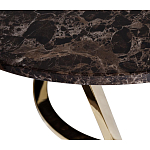 Стол журнальный коричневый на золотом основании Symphony of the Earth варинант исполнения - 1 | Loft Concept в Тюмени