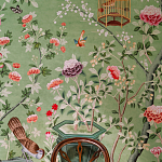 Обои ручная роспись Belvoir Pistachio варинант исполнения - 4 | Loft Concept в Тюмени