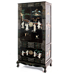 Шкаф черный в китайском стиле  Chinese Cabinet Black варинант исполнения - 4 | Loft Concept в Тюмени