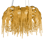 Люстра подвесная круглая с изогнутыми металлическими дугами и ниспадающими цепочками 65 см Atlantis Chain варинант исполнения - 7 | Loft Concept в Тюмени