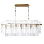 Люстра подвесная овальная со стеклянными трубками Nembus варинант исполнения - 1 | Loft Concept в Тюмени