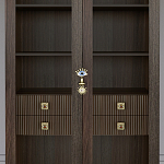 Дизайнерский шкаф витрина Elsa Dreams Walnut с 4-мя ящиками варинант исполнения - 2 | Loft Concept в Тюмени