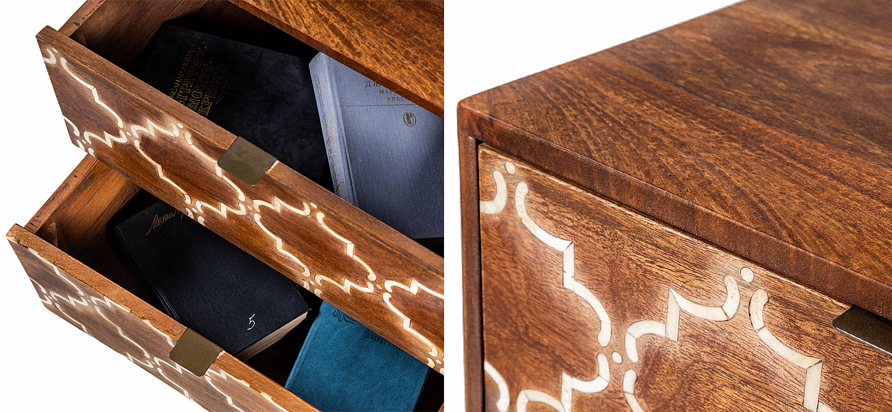 Тумба из натурального дерева Bone Inlay Тумба из натурального дерева Bone Inlay - Loft-Concept в Тюмени