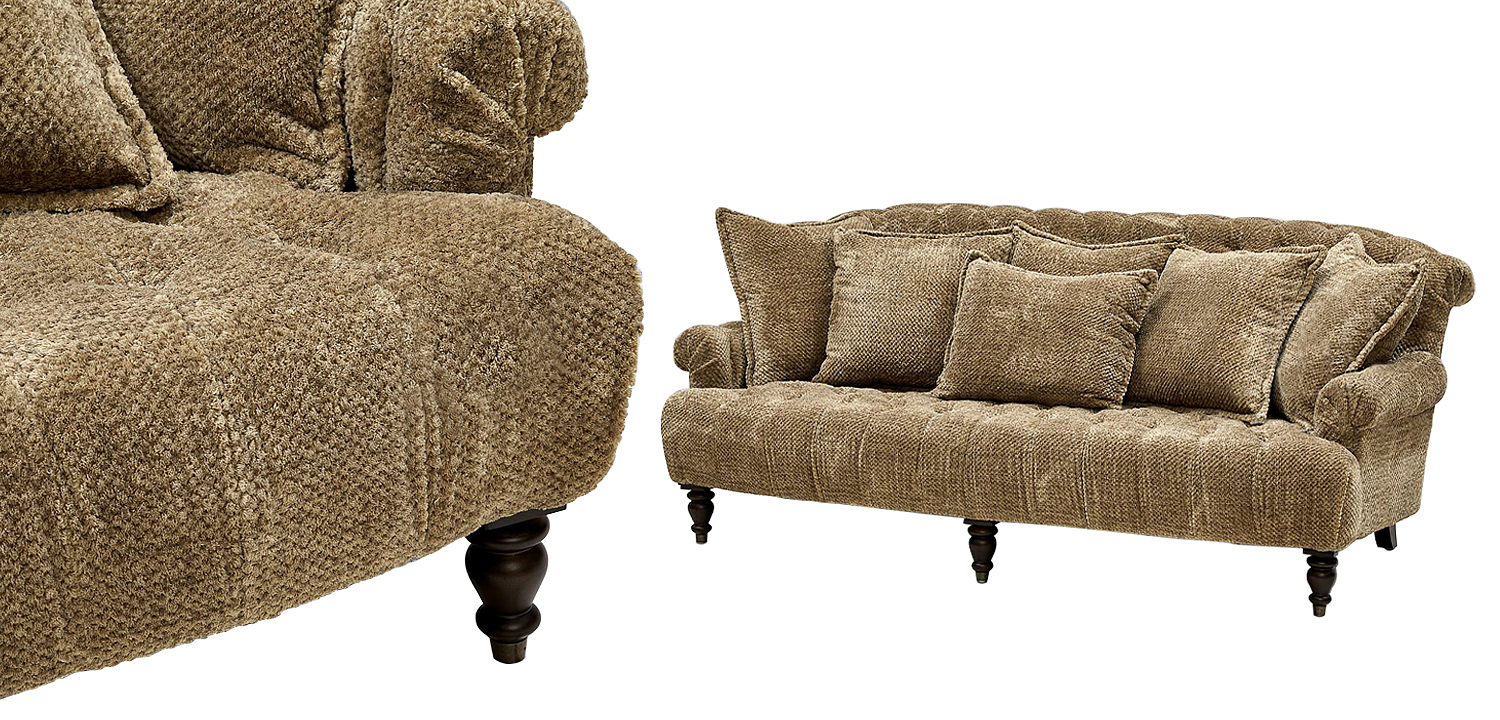 Диван с подушками Gould Sofa Коричневый Диван с подушками Gould Sofa Коричневый - Loft-Concept в Тюмени