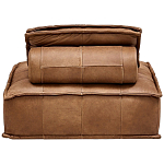 Модульное коричневое кожаное кресло Caron Leather Armchair варинант исполнения - 3 | Loft Concept в Тюмени