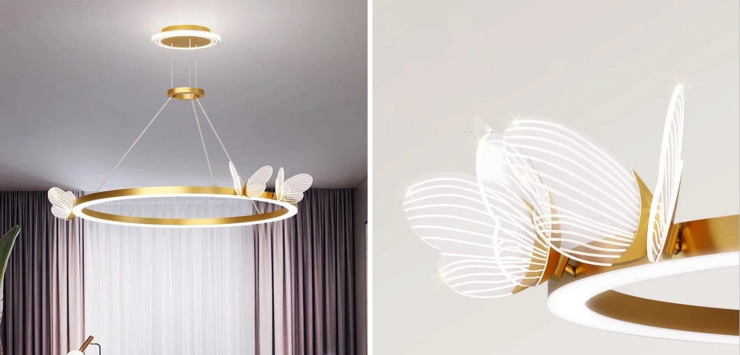Подвесной светильник с бабочками Butterfly Ring F Подвесной светильник с бабочками Butterfly Ring F - Loft-Concept в Тюмени