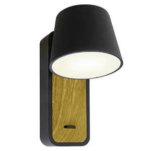 Бра со вставкой из светлого дерева Retro Future