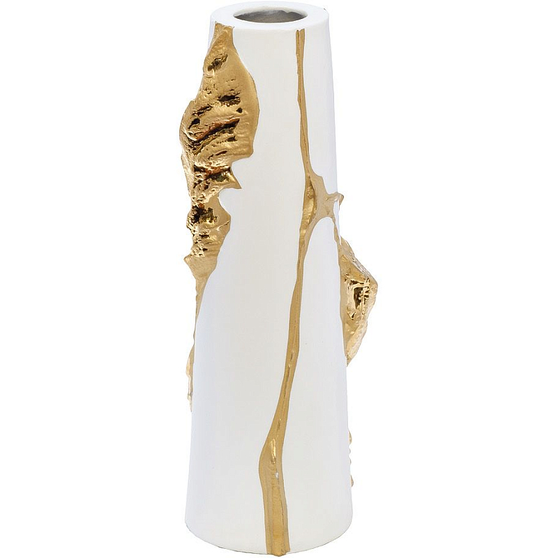 Ваза Rhea white with gold 24 Белый Золотой Ваза Rhea white with gold 24 Белый Золотой в Тюмени | Loft Concept