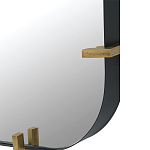 Зеркало настенное в черной металлической раме Mirror Cardinal варинант исполнения - 2 | Loft Concept в Тюмени