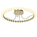 Люстра кольцевая потолочная с круглыми плафонами белого цвета PEARLS Suspension 60 варинант исполнения - 2 | Loft Concept в Тюмени