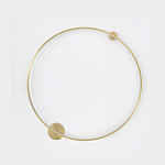 Бра светодиодное круглой формы с рамкой цвета латунь Ring Horizontal варинант исполнения - 1 | Loft Concept в Тюмени