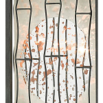 Бра с круглой зеркальной вставкой с эффектом ржавчины Stunning Radiance варинант исполнения - 1 | Loft Concept в Тюмени