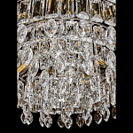 Круглая люстра с хрустальными подвесками на серебряном каркасе Gorgeous Crystal Light варинант исполнения - 7 | Loft Concept в Тюмени