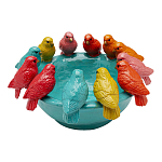 Декоративное дизайнерское блюдо разноцветные попугаи  варинант исполнения - 1 | Loft Concept в Тюмени