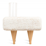 Керамический столик на деревянных ножках «Квадро» варинант исполнения - 4 | Loft Concept в Тюмени