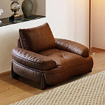 Кресло кожаное с деревянным каркасом Medieval Furniture варинант исполнения - 1 | Loft Concept в Тюмени