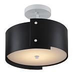 Потолочный светильник круглый светодиодный Semicircular White Panels чёрный варинант исполнения - 2 | Loft Concept в Тюмени