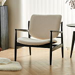 Кресло с каркасом и ножками из древесины и мягкими сиденьем и спинкой Venice варинант исполнения - 3 | Loft Concept в Тюмени