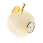 Часы настольные в виде яблока из натурального камня Оникс Stone Clock варинант исполнения - 4 | Loft Concept в Тюмени