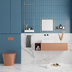 Настенное зеркало квадратной формы в металлической раме золотого цвета CORNER MIRROR GOLD варинант исполнения - 2 | Loft Concept в Тюмени