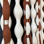 Дизайнерский Декор на стену с кисточками из хлопковых нитей wall panel Thread brushes варинант исполнения - 3 | Loft Concept в Тюмени