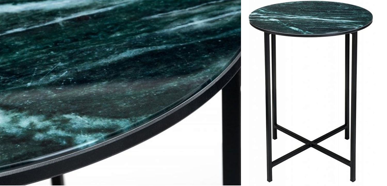 Приставной стол Zermatt Side Table round malachite Приставной стол Zermatt Side Table round malachite - Loft-Concept в Тюмени