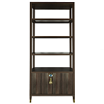 Стеллаж со стеклянными полками Elsa Dreams Walnut варинант исполнения - 7 | Loft Concept в Тюмени