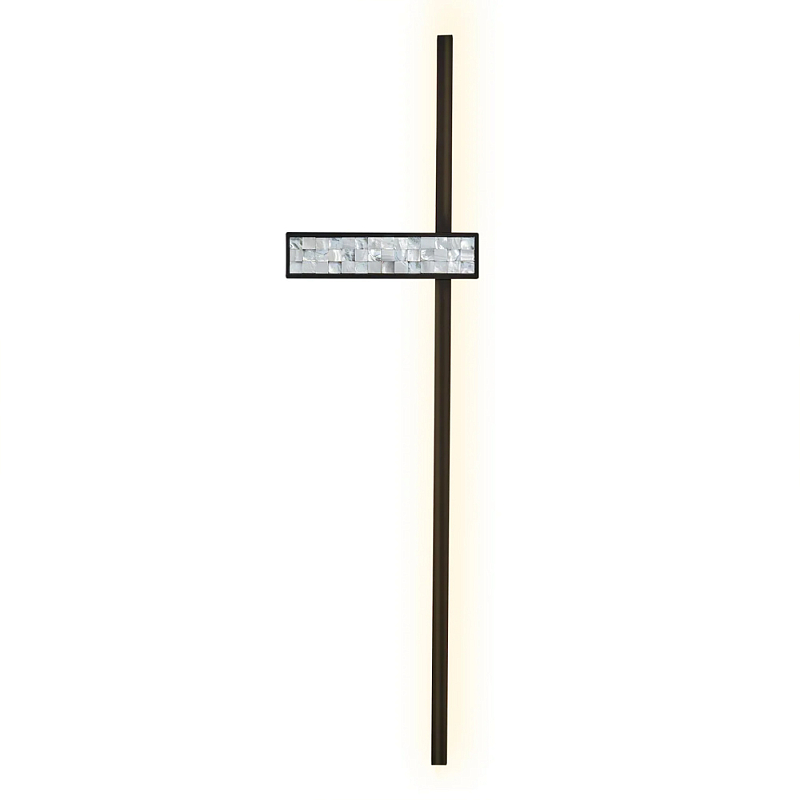 Бра с декором из перламутровой морской ракушки Touch of Marine Charm Черный Перламутровый в Тюмени | Loft Concept 