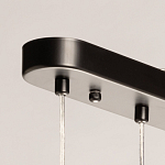 Люстра с 3-мя плафонами волнообразной формы цвета янтарь и 2-мя прозрачными шарообразными плафонами Lucid Rain  варинант исполнения - 10 | Loft Concept в Тюмени