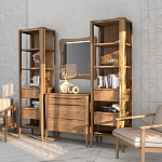 Комод из массива дуба с 3-мя ящиками Tasteful Furniture варинант исполнения - 3 | Loft Concept в Тюмени