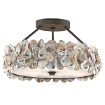 Потолочный светильник круглый с абажуром из устричных раковин Sea Ravens варинант исполнения - 2 | Loft Concept в Тюмени