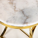 Кофейный столик на подстолье золотого цвета Noelle варинант исполнения - 4 | Loft Concept в Тюмени